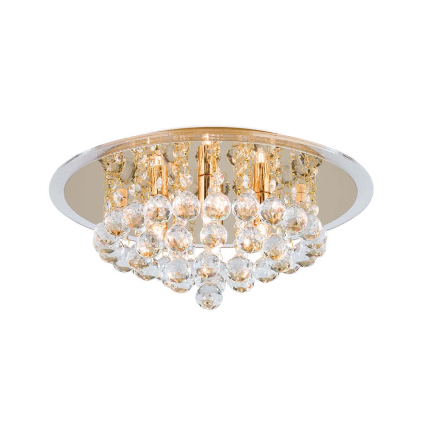 Plafoniera di cristallo GLORIA 4xG9/40W/230V diametro 38 cm oro
