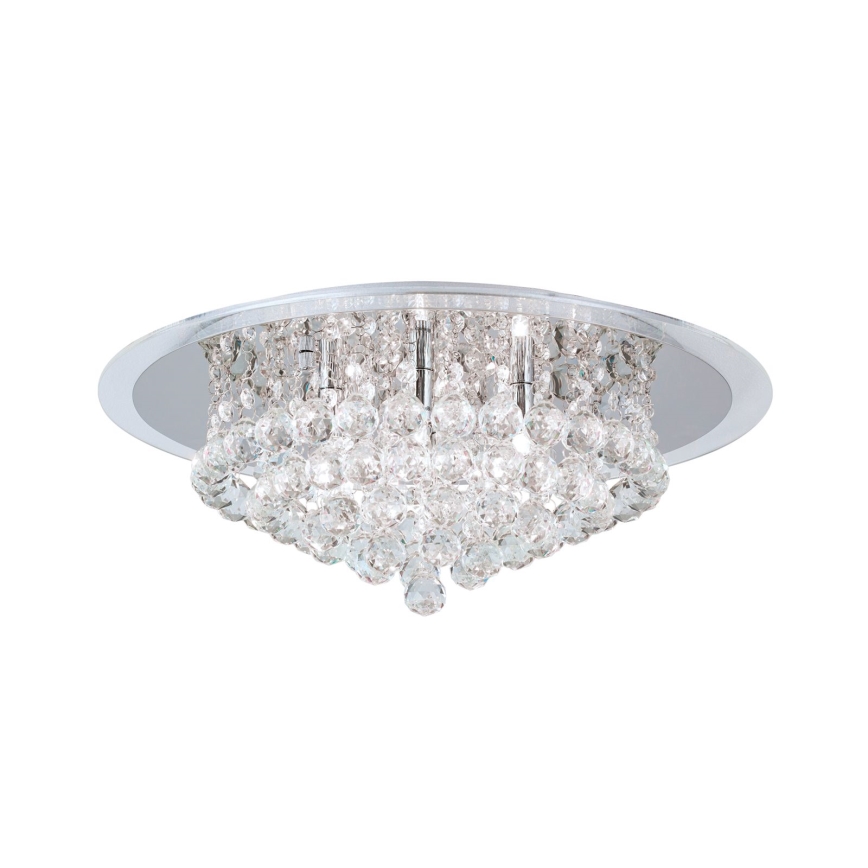Plafoniera di cristallo GLORIA 6xG9/40W/230V diametro 50 cm limpido/cromo lucido
