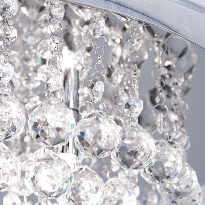 Plafonnier en cristal GLORIA 6xG9/40W/230V d. 50 cm transparent/chrome brillant