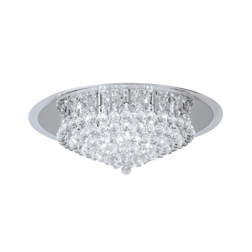 Plafoniera di cristallo GLORIA 9xG9/40W/230V diametro 62 cm limpido/cromo lucido