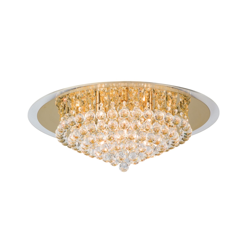 Plafoniera di cristallo GLORIA 9xG9/40W/230V diametro 62 cm oro