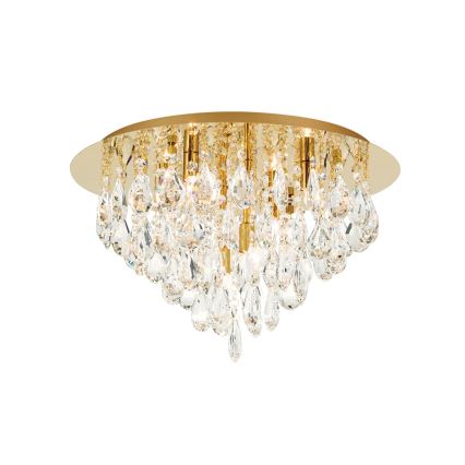 Kristall-Deckenleuchte CELESTE 6xG9/40W/230V d 45 cm golden