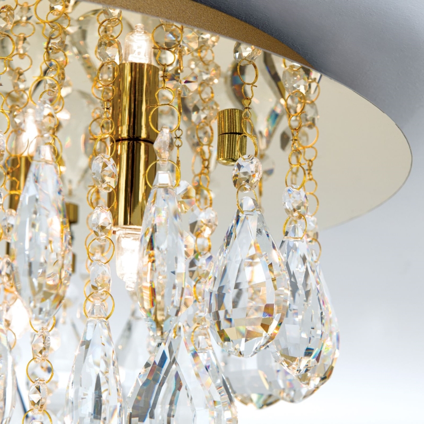 Kristall-Deckenleuchte CELESTE 6xG9/40W/230V d 45 cm golden