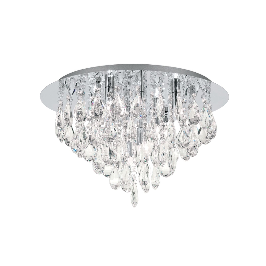 Plafoniera di cristallo CELESTE 6xG9/40W/230V diametro 45 cm cromo lucido