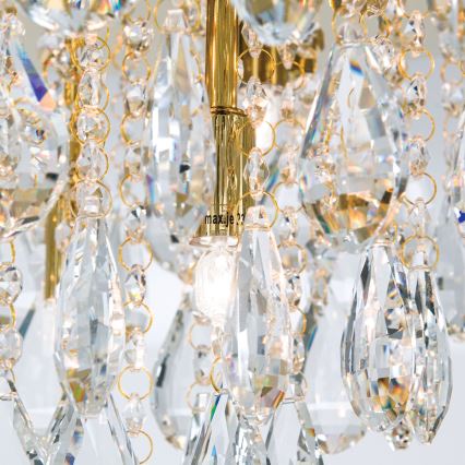 Plafonnier en cristal CELESTE 6xG9/40W/230V d. 45 cm doré