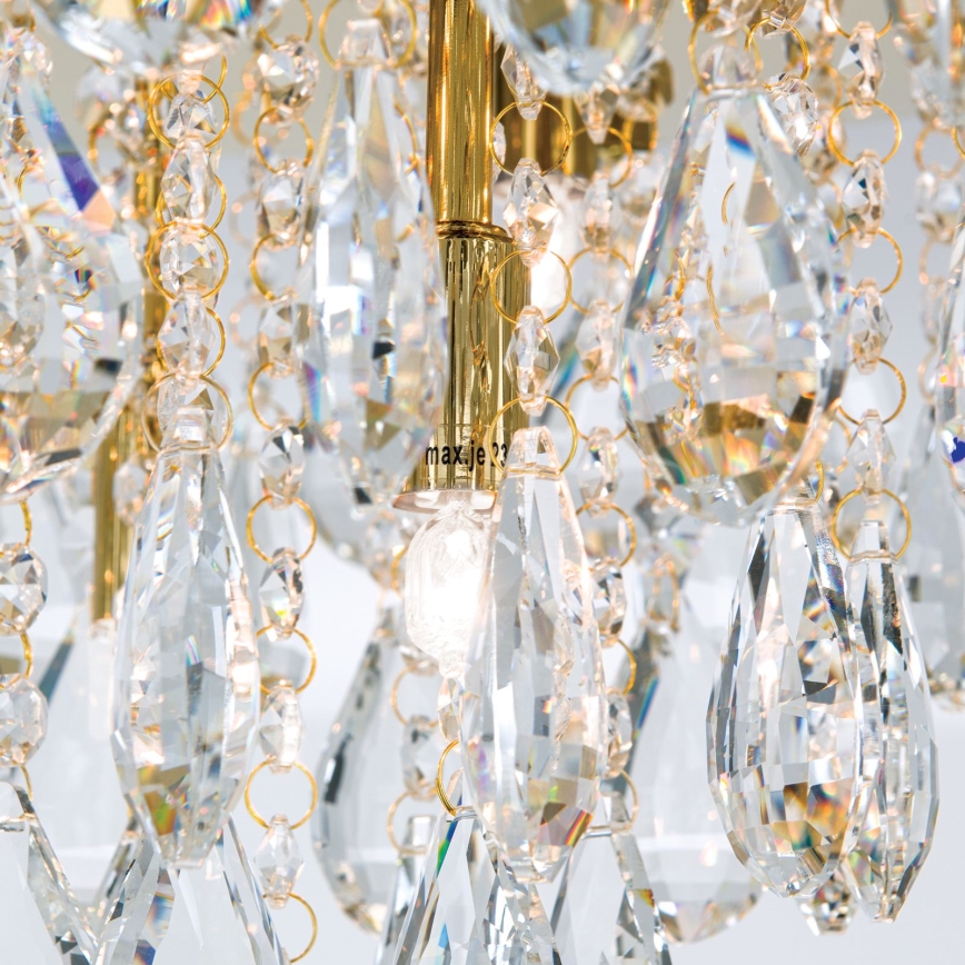 Plafonnier en cristal CELESTE 6xG9/40W/230V d. 45 cm doré
