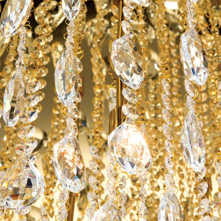 Plafoniera di cristallo CELESTE 12xG9/40W/230V diametro 75 cm oro