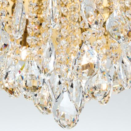 Plafoniera di cristallo CELESTE 12xG9/40W/230V diametro 75 cm oro