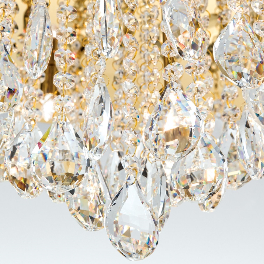 Plafoniera di cristallo CELESTE 12xG9/40W/230V diametro 75 cm oro