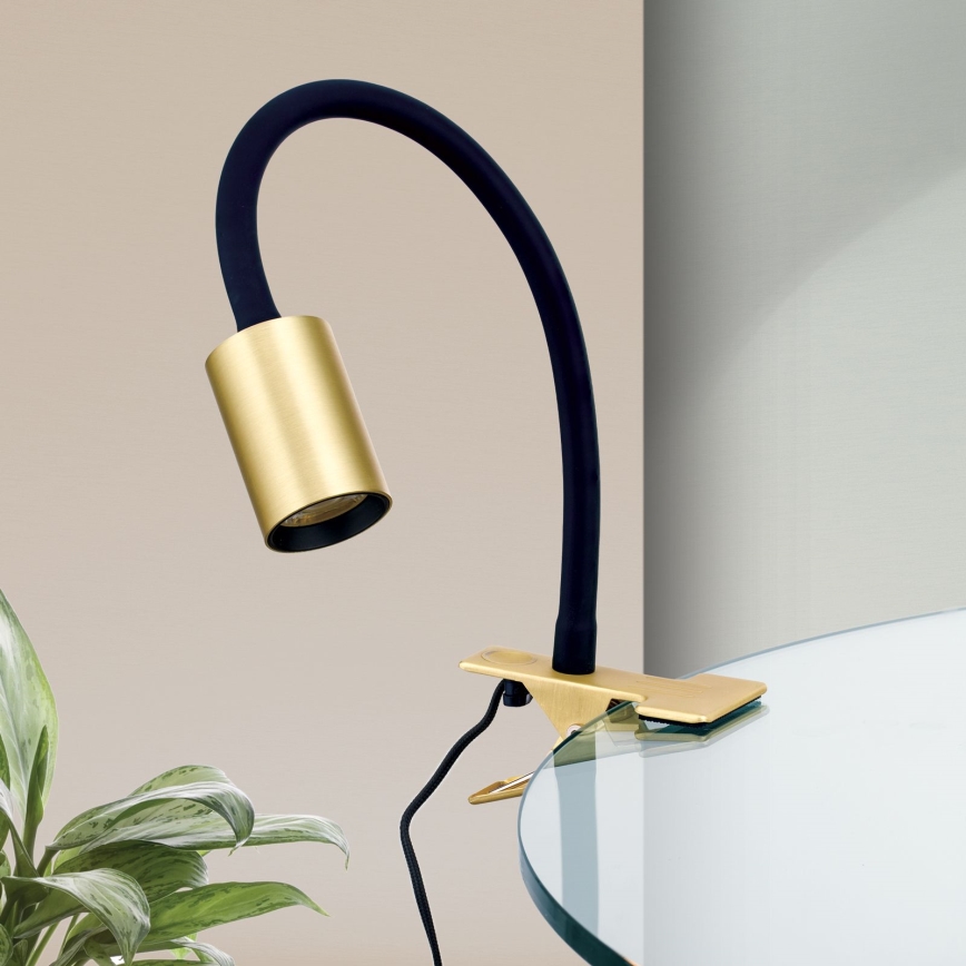 Flexible LED-Tischleuchte mit Klemme KURT LED/5W/230V golden
