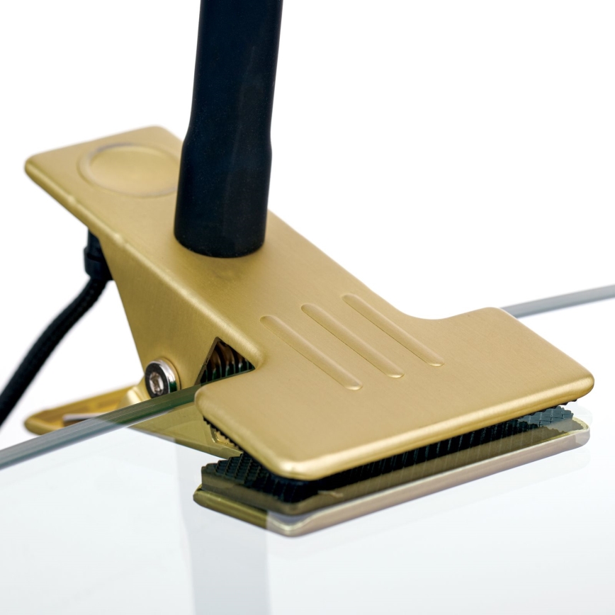 Flexible LED-Tischleuchte mit Klemme KURT LED/5W/230V golden