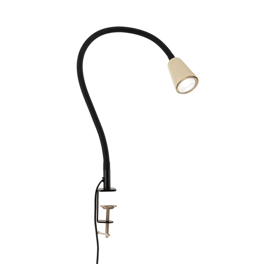 Flexible Tischlampe mit Klemme DOTTY 1xGU10/10W/230V beige/schwarz