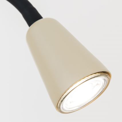 Flexible Tischlampe mit Klemme DOTTY 1xGU10/10W/230V beige/schwarz