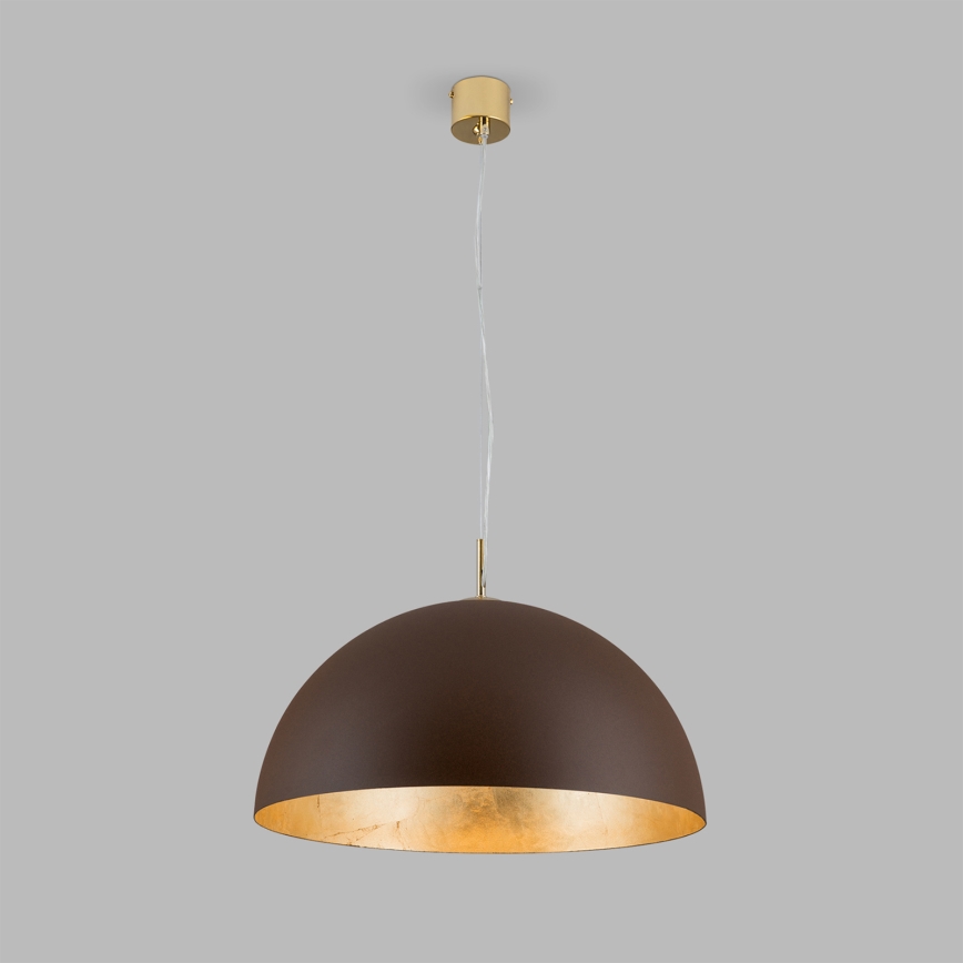 Suspension filaire ELIANO 1xE27/60W/230V d. 50 cm marron/doré