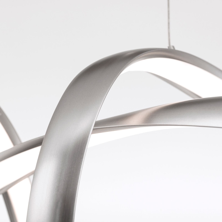 Lampadario a sospensione con filo LED dimmerabile CIRCUS LED/36W/230V argento