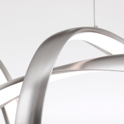 Lampadario dimmerabile a LED su cavo CIRCUS LED/36W/230V argento