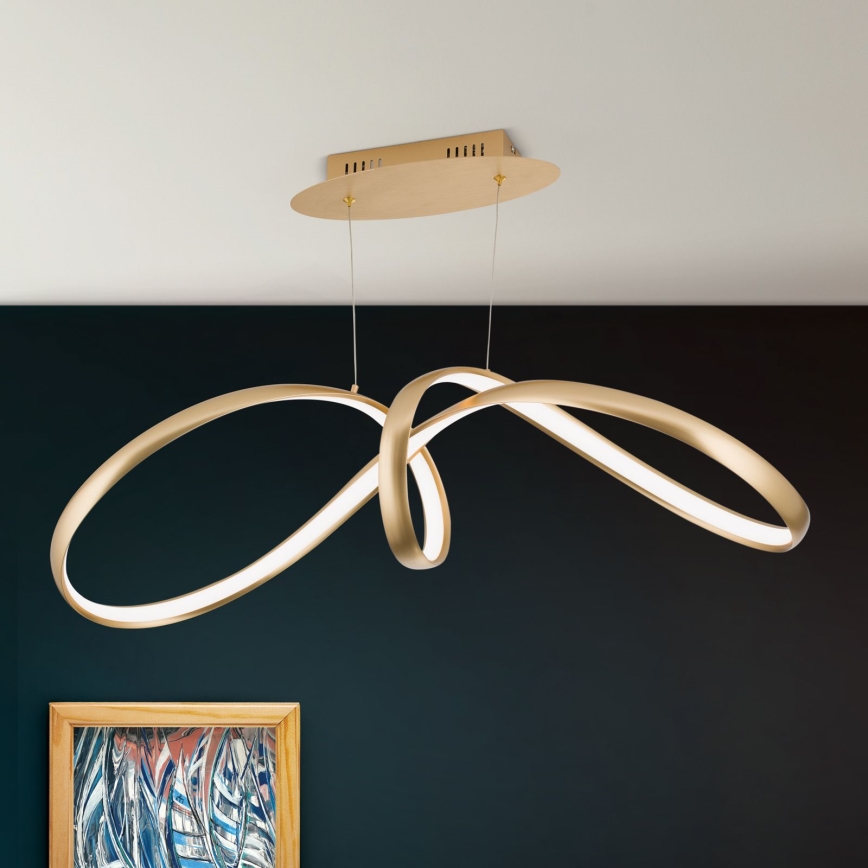 Lampadario dimmerabile a LED su cavo CIRCUS LED/36W/230V oro