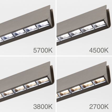 Lampadario dimmerabile a LED su cavo TARA LED/44W/230V 2700/3800/4500/5700K cromo opaco
