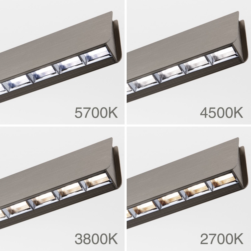 Suspension filaire à intensité variable TARA LED/44W/230V 2700/3800/4500/5700K chrome mat