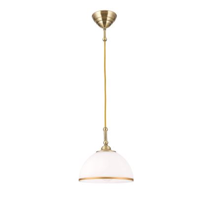 Suspension filaire OLD LAMP 1xE27/40W/230V blanc/laiton