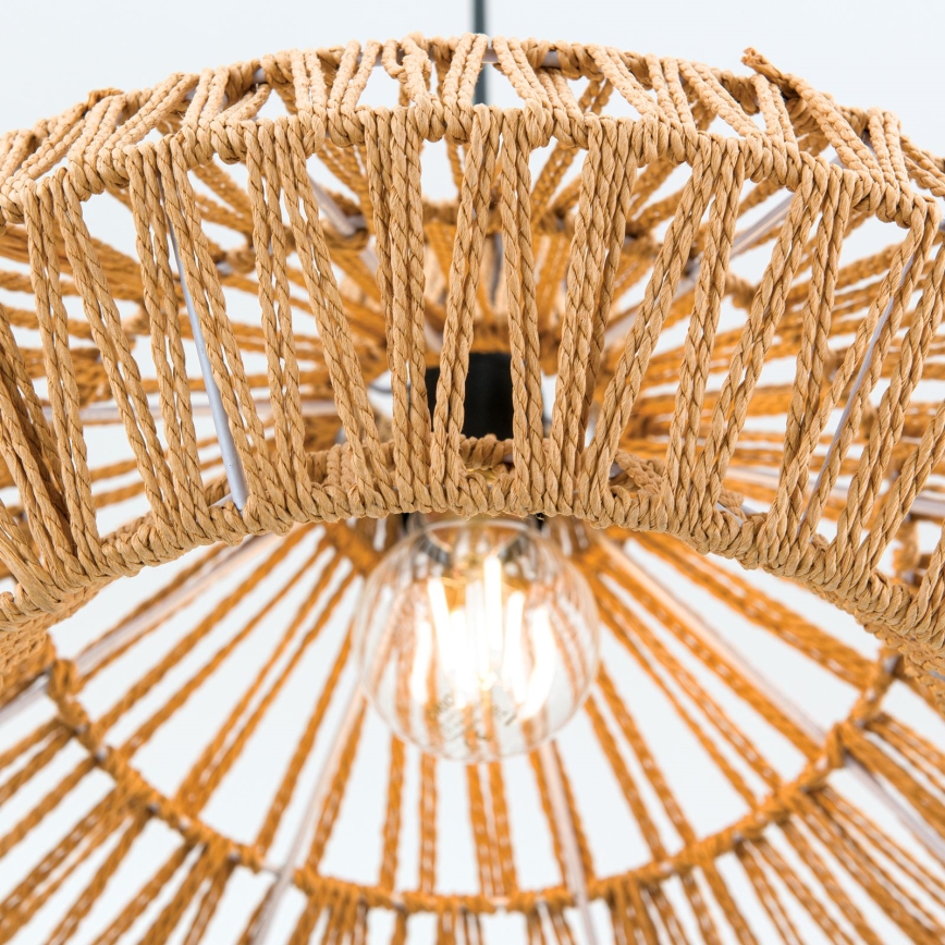 Suspension filaire BASKET 1xE27/40W/230V d. 40 cm chanvre