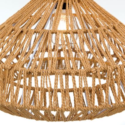 Suspension filaire BASKET 1xE27/40W/230V d. 40 cm chanvre