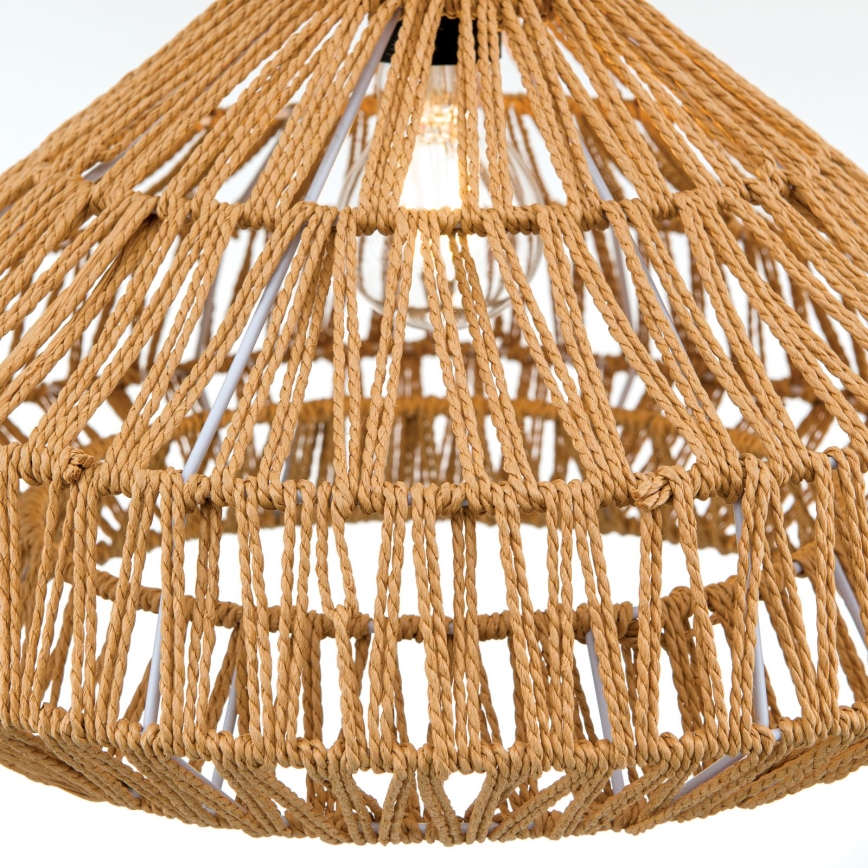Suspension filaire BASKET 1xE27/40W/230V d. 40 cm chanvre