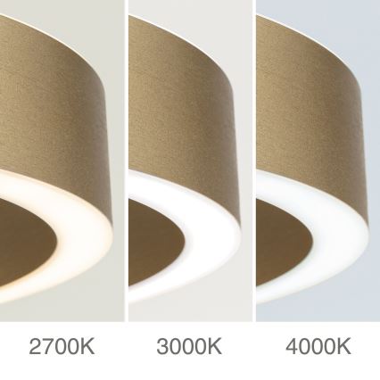 Dimmbare LED-Pendelleuchte an Kabel KOLK LED/40W/230V 2700/3000/4000K Ø 40 cm goldfarben