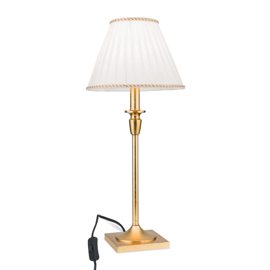 Lampada da tavolo FONSA 1xE27/60W/230V 61 cm bianco/oro