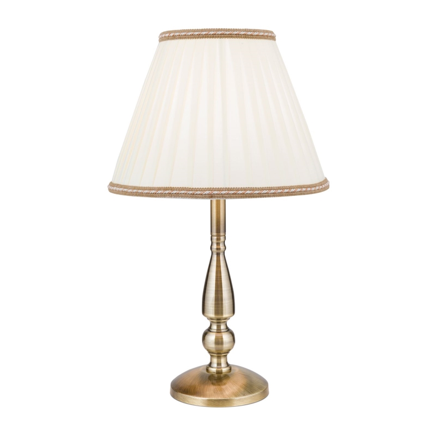 Lampada da tavolo TONIA 1xE27/60W/230V diametro 30 cm bianco/bronzo