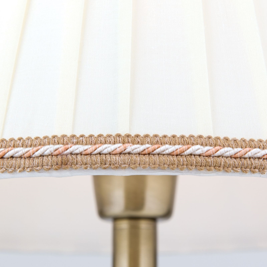 Lampada da tavolo TONIA 1xE27/60W/230V diametro 30 cm bianco/bronzo