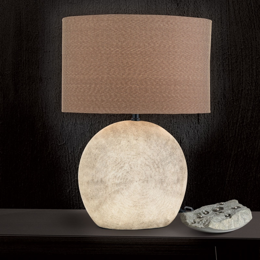 Lampe de table ETHNO 1xE27/60W/230V céramique marron/beige