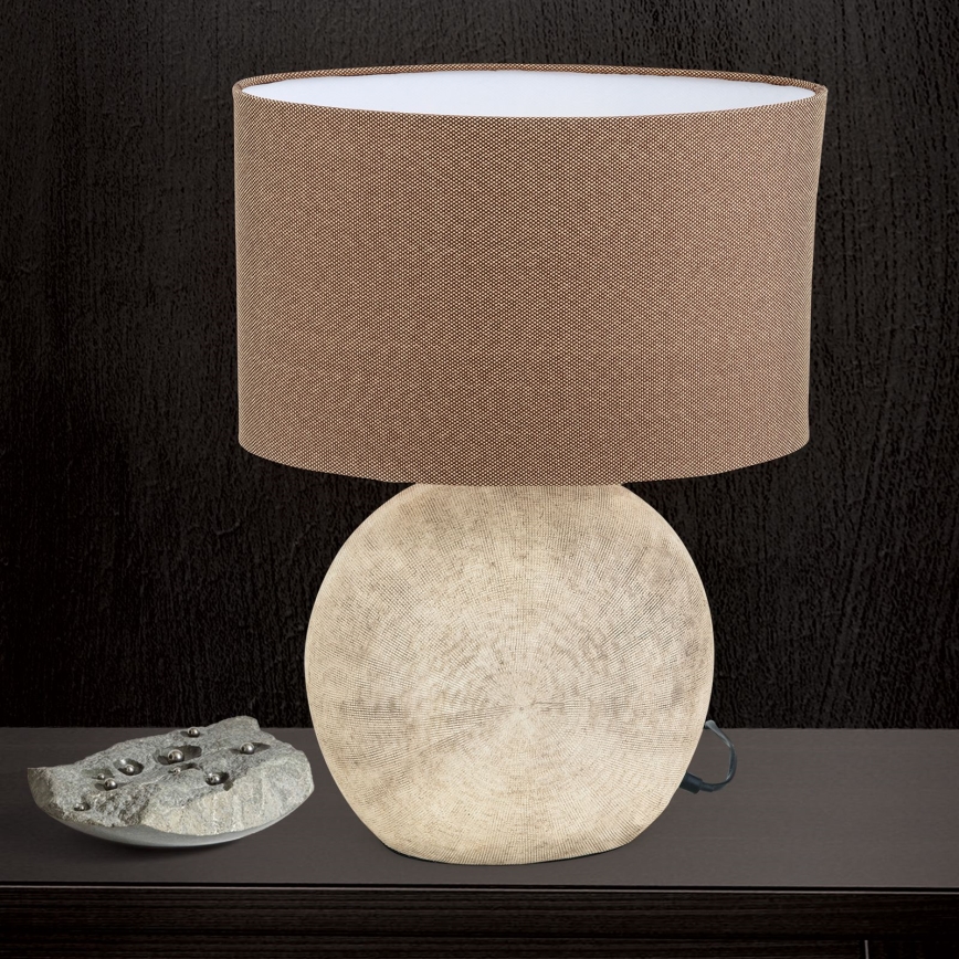Lampe de table ETHNO 1xE27/60W/230V céramique marron/beige