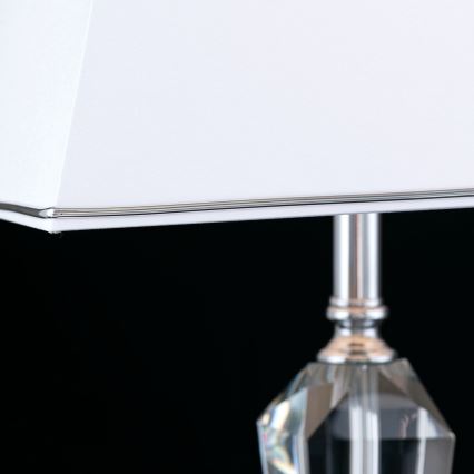 Lampe de table en cristal VERONIQUE 1xE27/60W/230V blanc/transparent