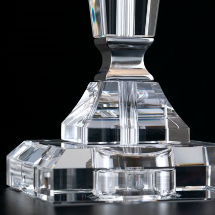 Lampe de table en cristal VERONIQUE 1xE27/60W/230V blanc/transparent
