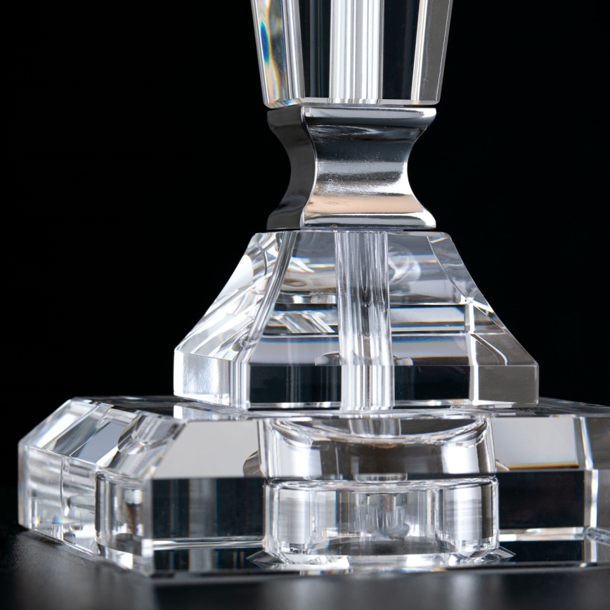 Lampe de table en cristal VERONIQUE 1xE27/60W/230V blanc/transparent