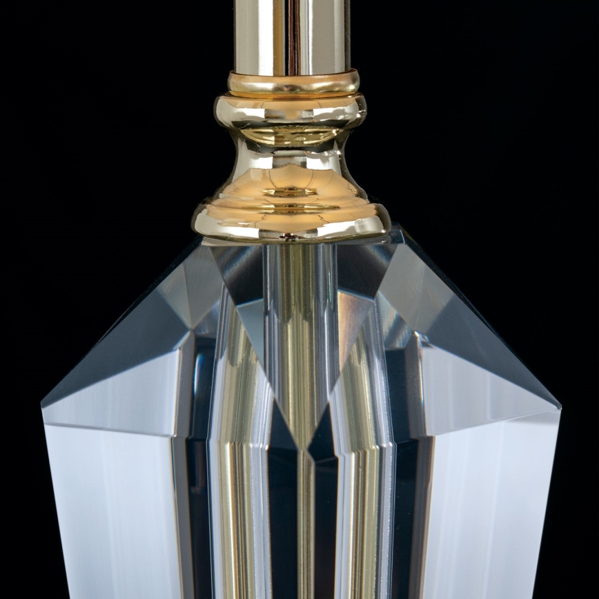Lampe de table en cristal VERONIQUE 1xE27/60W/230V crème/transparent