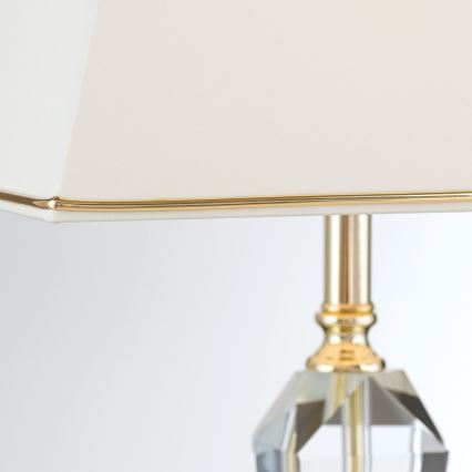 Lampe de table en cristal VERONIQUE 1xE27/60W/230V crème/transparent
