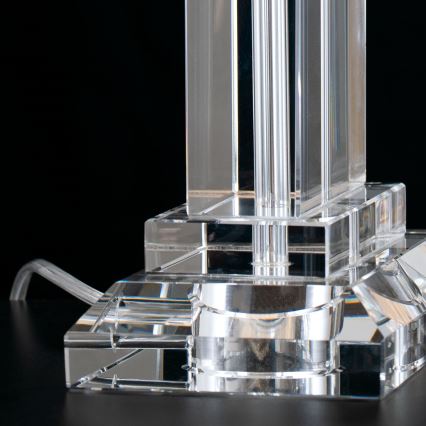 Lampe de table en cristal VERONIQUE 1xE27/60W/230V blanc/transparent