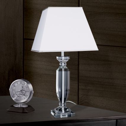 Lampe de table en cristal POKAL 1xE27/60W/230V blanc/transparent