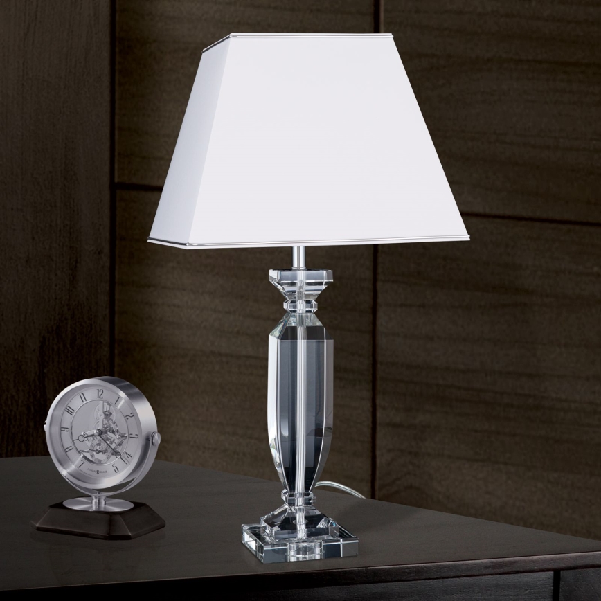 Lampe de table en cristal POKAL 1xE27/60W/230V blanc/transparent