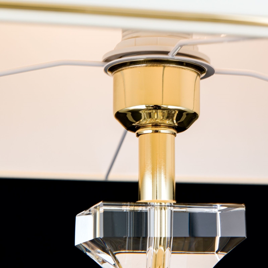 Lampe de table en cristal POKAL 1xE27/60W/230V crème/transparent