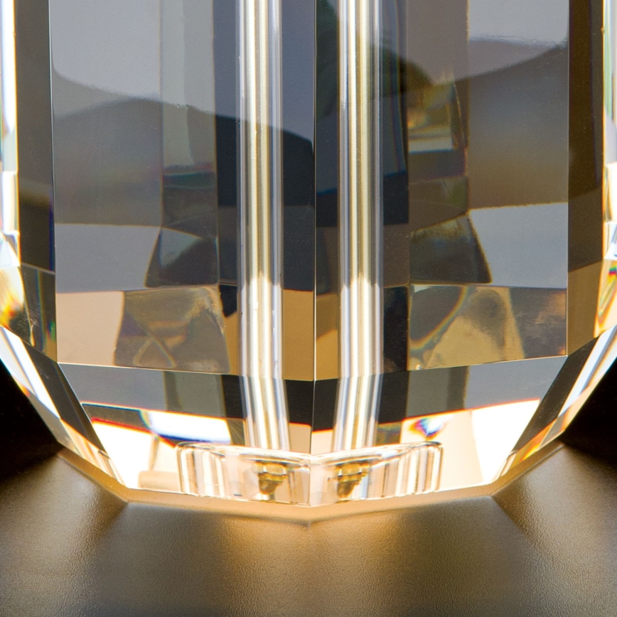 Lampe de table en cristal ALEXIS 1xE27/60W/230V crème/doré/transparent