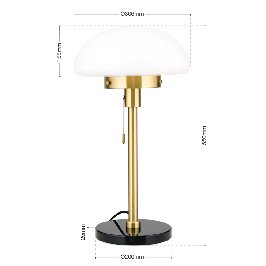 Lampada da tavolo SPARTA 1xE27/40W/230V oro/nero