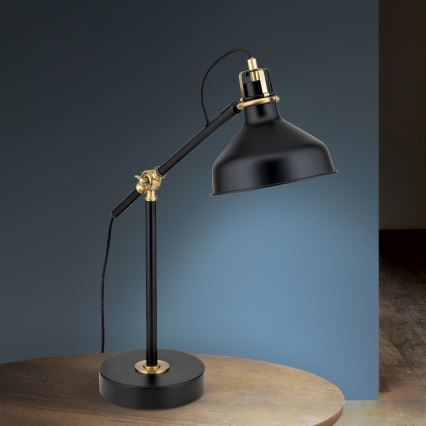 Lampe de table SCHILLER 1xE27/40W/230V noir/bronze