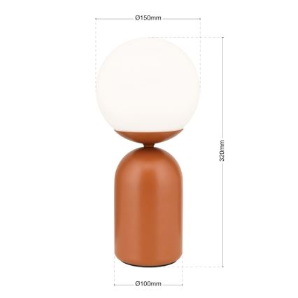 Lampada da tavolo STANLEY 1xE14/25W/230V ceramiche/marrone