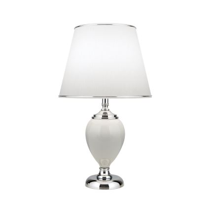 Lampe de table OVUM 1xE27/40W/230V 48 cm céramique blanc/chrome brillant