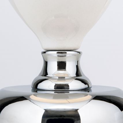 Lampe de table OVUM 1xE27/40W/230V 48 cm céramique blanc/chrome brillant