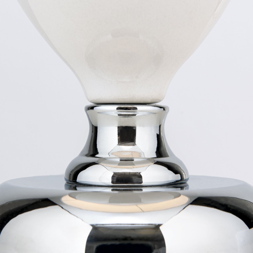 Lampe de table OVUM 1xE27/40W/230V 48 cm céramique blanc/chrome brillant