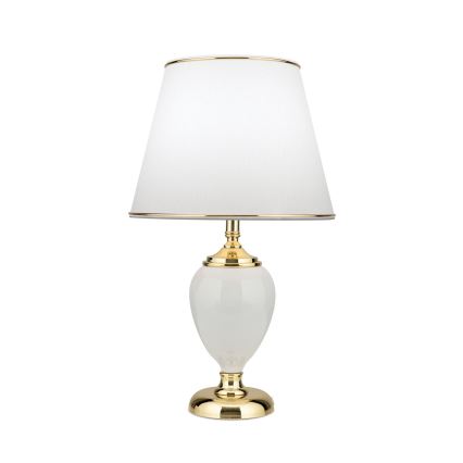 Lampe de table OVUM 1xE27/40W/230V 48 cm céramique blanc/doré